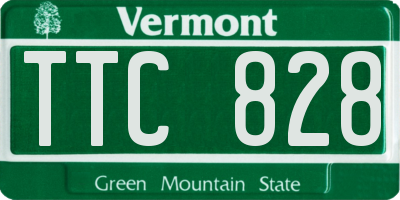 VT license plate TTC828