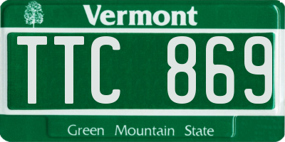 VT license plate TTC869