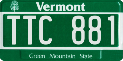 VT license plate TTC881