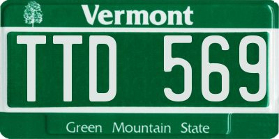 VT license plate TTD569
