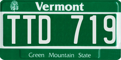 VT license plate TTD719