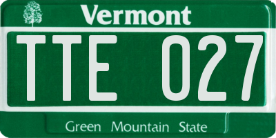 VT license plate TTE027