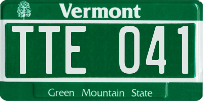 VT license plate TTE041