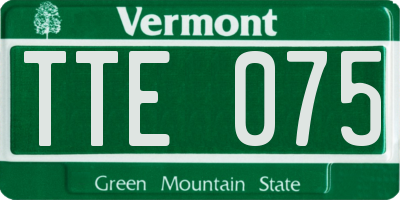 VT license plate TTE075
