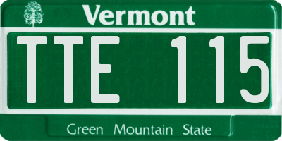 VT license plate TTE115