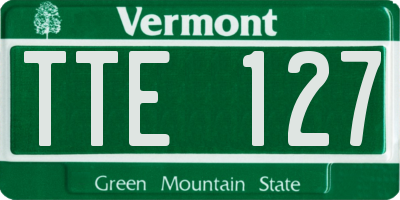 VT license plate TTE127