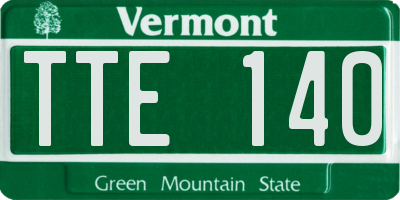 VT license plate TTE140