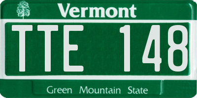 VT license plate TTE148