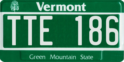 VT license plate TTE186