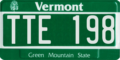 VT license plate TTE198