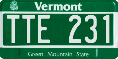 VT license plate TTE231