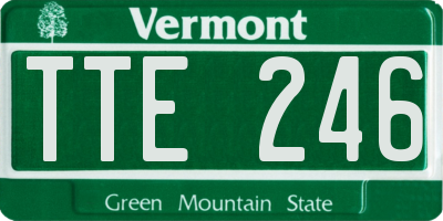 VT license plate TTE246