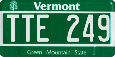 VT license plate TTE249