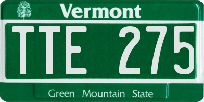 VT license plate TTE275