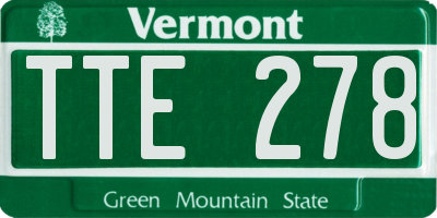 VT license plate TTE278