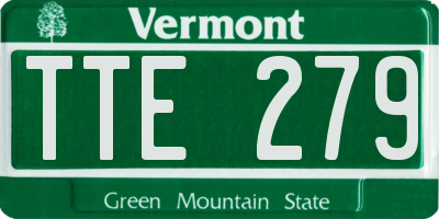VT license plate TTE279