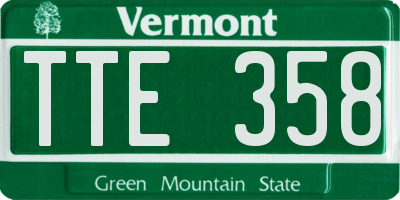 VT license plate TTE358