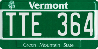 VT license plate TTE364