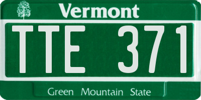 VT license plate TTE371