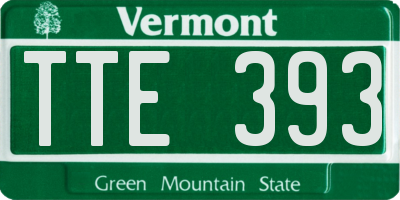 VT license plate TTE393