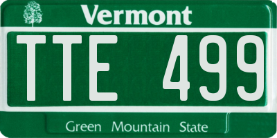 VT license plate TTE499