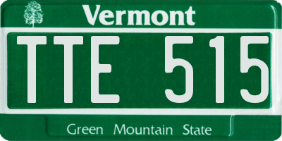 VT license plate TTE515