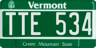 VT license plate TTE534