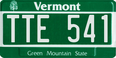 VT license plate TTE541