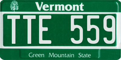 VT license plate TTE559