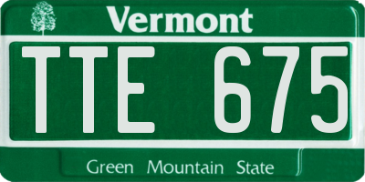 VT license plate TTE675