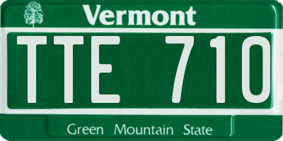 VT license plate TTE710