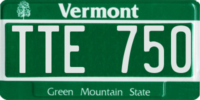 VT license plate TTE750