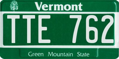 VT license plate TTE762