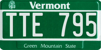 VT license plate TTE795