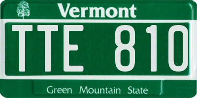 VT license plate TTE810
