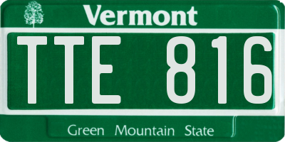 VT license plate TTE816