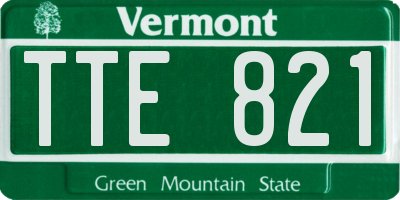 VT license plate TTE821