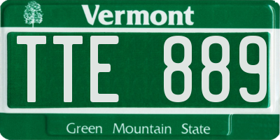 VT license plate TTE889