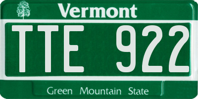 VT license plate TTE922