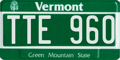 VT license plate TTE960