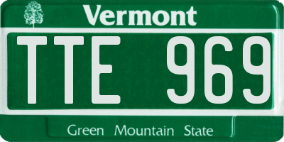 VT license plate TTE969
