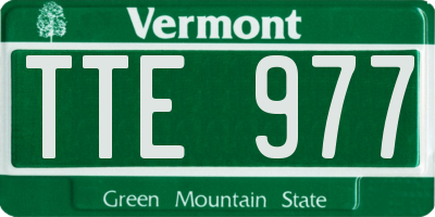 VT license plate TTE977
