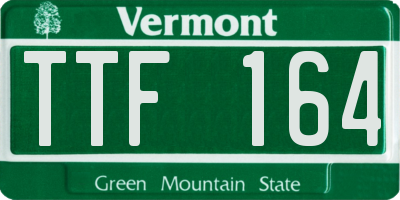 VT license plate TTF164