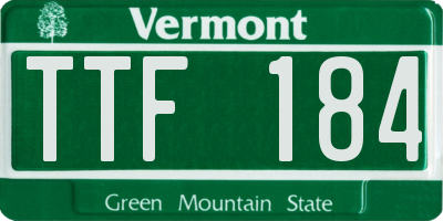 VT license plate TTF184