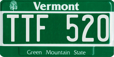 VT license plate TTF520