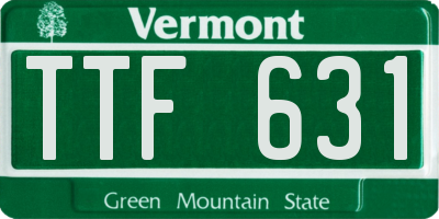 VT license plate TTF631