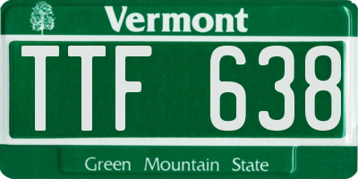 VT license plate TTF638