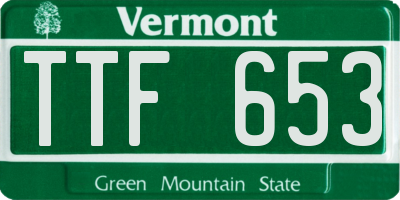 VT license plate TTF653