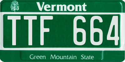 VT license plate TTF664