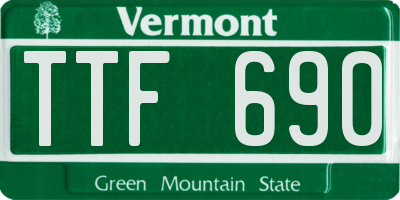 VT license plate TTF690
